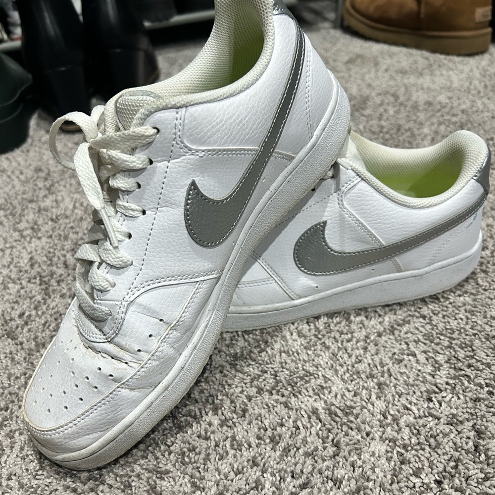 Nike White and Gray Sneakers Classic Design